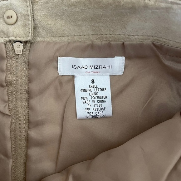 Isaac Mizrahi for Target Suede Pencil Skirt Maple Syrup Tan Leather Women’s 8 - Picture 3 of 7